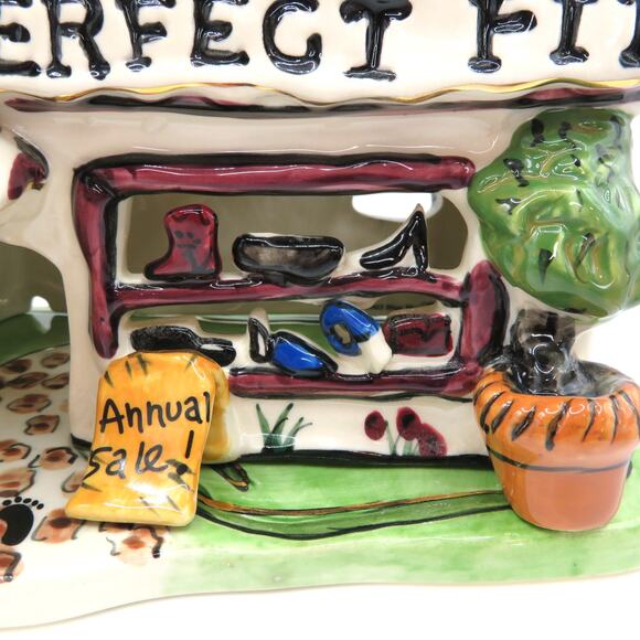 Blue Sky Clayworks 2003 The Perfect Fit Shoe Store Candle House Heather Goldminc - Picture 4 of 13